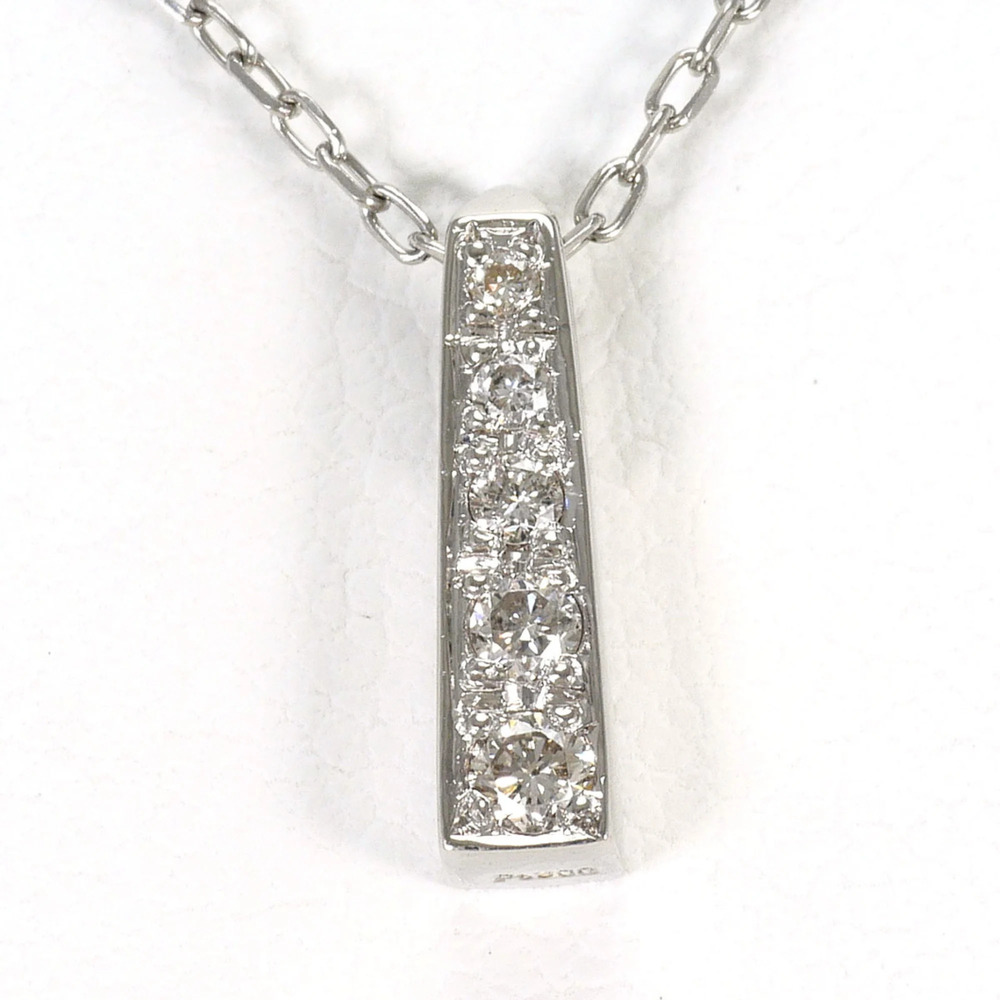 PT900 Platinum / PT850 Necklace with 0.10ct Diamond, Total Weight 2.4g, 40cm ...